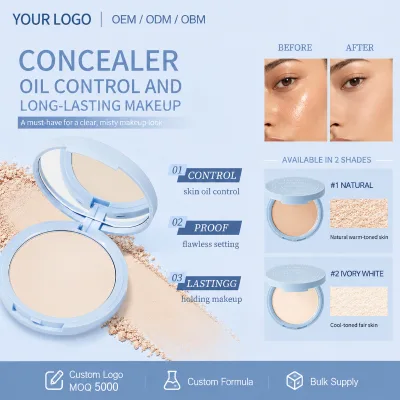 OEM ODM OBM Private Label TAINWEI Natural Oil control Oily Long lasting Waterproof Concealer Nude Colors Setting Powder