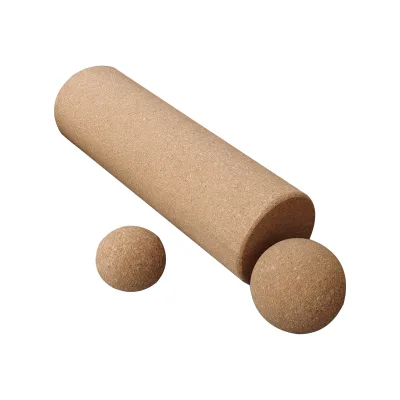Wholesale High Quality 80*160mm Natural Cork Massage Exercise Peanut Yoga Ball Physiotherapy Products