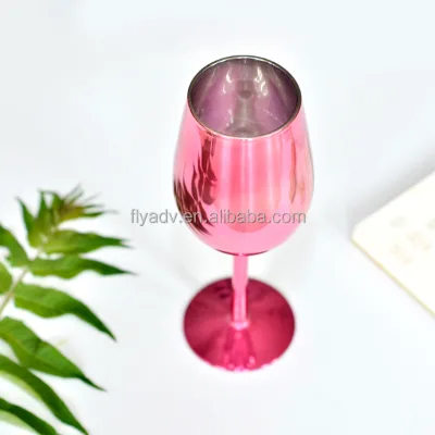Wholesale Decorative Custom Red White Wine Glass Goblet Cup Long Stem Pink Wine Glasses Glass Stemware Promotional Wine Glass