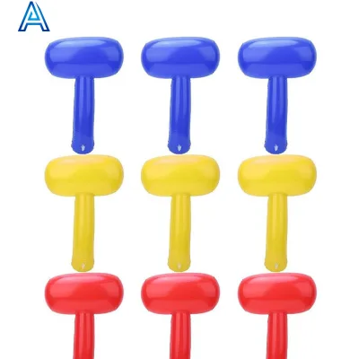 Factory Hot Sale Whole Sale High Quality Durable PVC Inflatable Hammer for Kids Children air Blow Hammer Toy