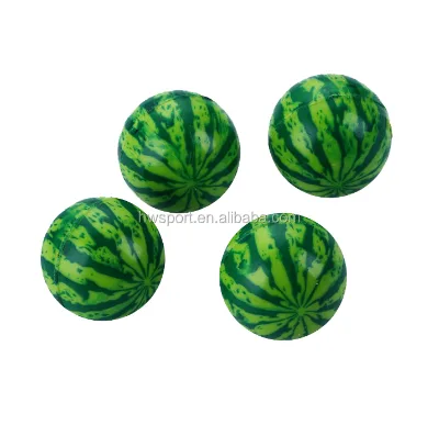 Promotional Gift Watermelon Style Natural  Rubber Bouncing Balls Toys for Kids Vending Machine Fruits Balls