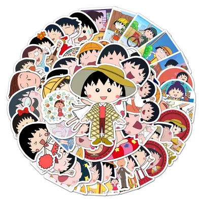 50pcs Factory Outlet Mobile Phone Die-cut Self-adhesive Vinyl PVC Sticker Printing Cherry Maruko Cartoon Stickers