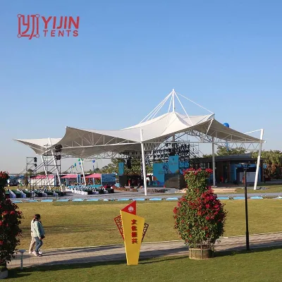 Guangzhou Best Sell Tensile Pvdf Cover Coated Membrane Structure Architecture Tent for Sale