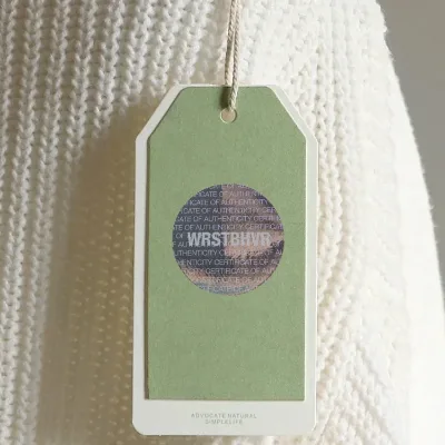 Printing Sliver Hot Stamp Holographic True Color Effect Waterproof Washable Clothing Label Hang Tag Custom Hologram Sticker