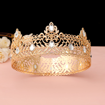 Fancy Day King Crowns for Men Royal Crown with Red Rhinestone, Birthday Gift for Men Wedding Cosplay Homecoming Prom Party Decor