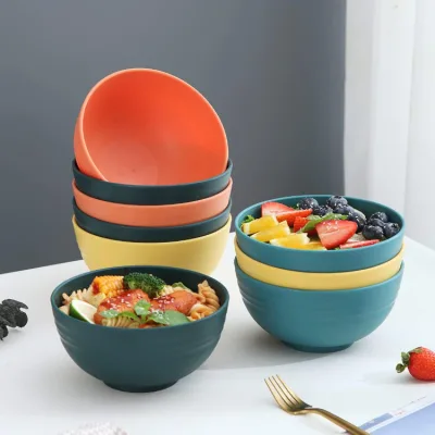 Eco Friendly Biodegradable Cereal Bowls Unbreakable Wheat Straw Dinnerware Bowl Set Noodle Salad Rice Soup Bowls