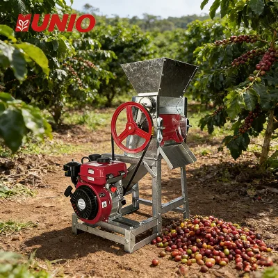 Best Selling Coffee Bean Skin Removing Machines Coffee Pulping Machinery Fresh Coffee Sheller Machines