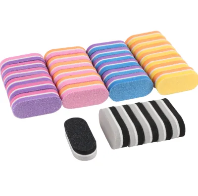 Mini Nail Buffer Block, Double Sided High Elasticity Sponge Nail File, Nail Polishing Buffing Block for Manicure Salon DIY