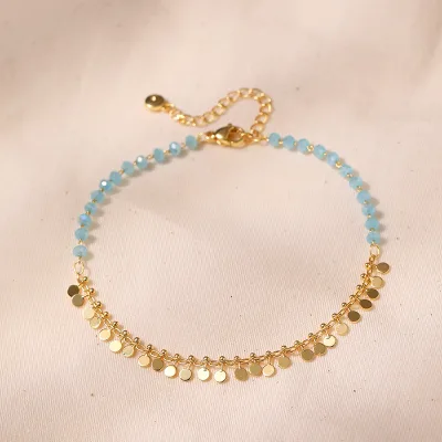 Women's Exotic-style Copper Geometric Tassel Pendant Niche Pale Blue Crystals Elegant Sophisticated Party Gift Fashion Holiday
