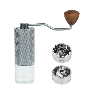 Glass Hopper Adjustable Grinding Degree Manual Coffee Grinder 20G Capacity Coffee Grinder for Coffee Maker