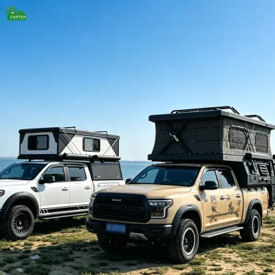 China-truck-campers Truck Canopy Camper 5.8ft Pop-up-truck-camper Truck Camper for Pickup Hardtop Frp 6.4 ft