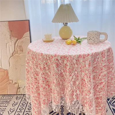 Wholesale Lace Floral Tablecloth Simle Design Printed Table Cloth for Home Decoration