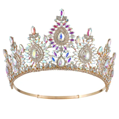 New Bridal Crown Princess Crystal Birthday Crown Adjustable Beauty Pageant Champion Crown