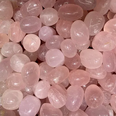 Wholesale High Quality Natural Crystal Rose Quartz Tumble Stone Rose Quartz Tumbles