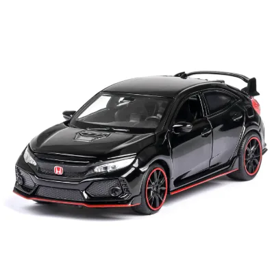 1:32 Type R with Sound and Light to Open the Door Children's Toy Alloy Car Diecast Model