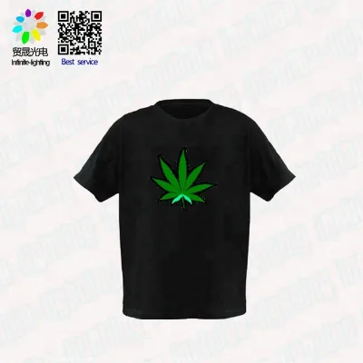 Most Popular Led t Shirt with El Panel Pattern El Ladies t Shirt Oem logo