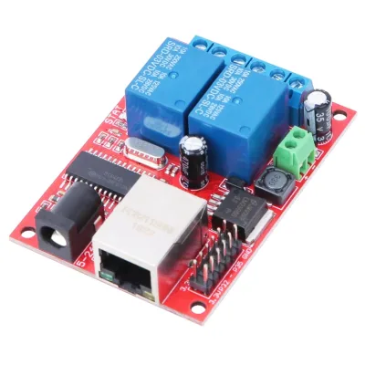 2 Channel LAN Ethernet Relay Controller Delay Switch Module Board DC 5V-24V off Delay Timer Relay Module