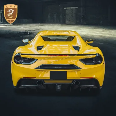 Quality Assurance Real Carbon Fiber Fabric Rear Ducktail Spoiler Wing for Ferrari 488