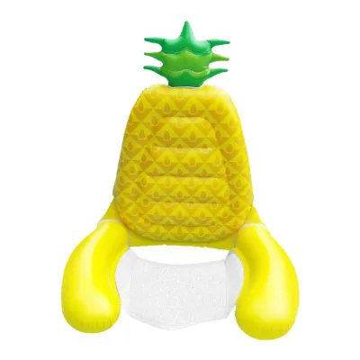 Factory Cross-Border Inflatable Floating Row Summer Beach Swimming Pool Pineapple Fruit PVC Water Seat Fun Recliner Floating Bed
