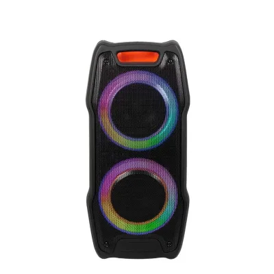 High Power 40W Dual 6.5inch Portable Party Box Wireless Speaker with Light Handle Private Speaker for Parties