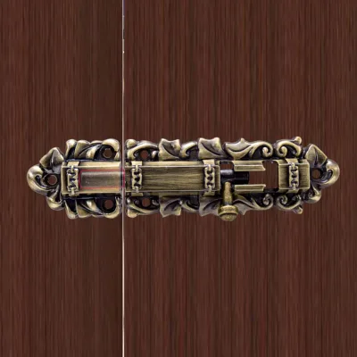 Zinc alloy antique bolt spring dark latch anti-theft chain old-fashioned lock latch cabinet door and window hardware fittings
