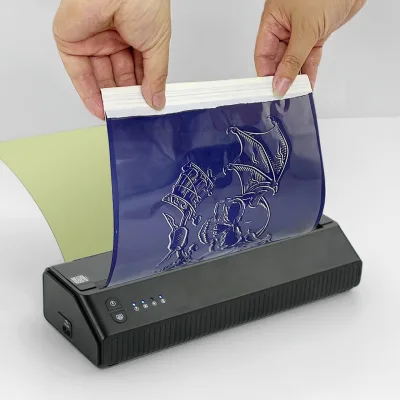 Clear Pattern High Quality PVC Material Permanent Tattoo Transfer Printer Wireless Bluetooth Stencil Thermal Transfer Copier