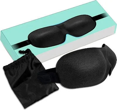 Invisible 3D Eye Mask Deep Orbit Sleep Mask with Comfortable Ultra Lightweight Cotton Material for Travel Nap Shift Works