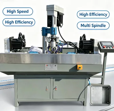 Three Axis Combined Drilling Tapping Machine With Double Side Horizontal Spindle for Small Metal Fitting Multi Hole Machining