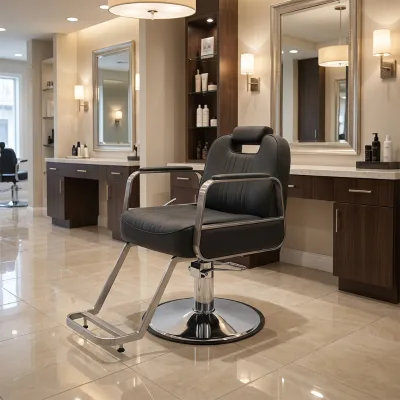Hair Chair Equipment Furniture Luxury Wholesale Black Barber Style Beauty Barber Shop Chair