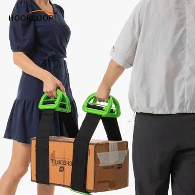 Single Person Moving Strap with Nylon Webbing Adjustable Length for Safe Moving of Sofa Refrigerator and Heavy Appliances