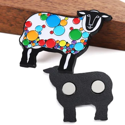 Promotional Refrigerator Magnet Cute Colorful Dairy Cow 3D Fridge Magnet Enamel Metal Zinc Alloy Animal Magnets for Fridge