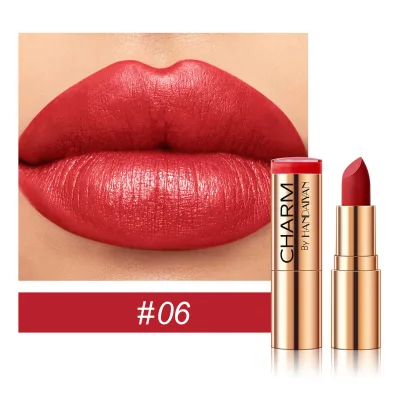06#Cross-border Moisturizing Long-lasting Waterproof Easy-to-apply 4g Golden Tube HANDAIYAN Lipstick 8 Shades Box