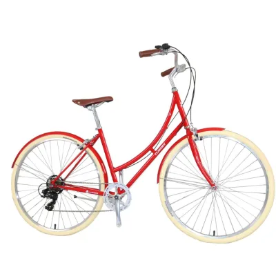 GB3063 City Bike 700c Vintage Bicycle Retro Women Bike Steel Aluminum Alloy Shimano 7 Speed