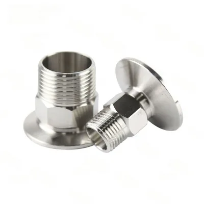 Clamp Type Chuck Hexagon Tube Outer Thread Thread Buckle Outer Teeth Stainless Steel 304/316 Sanitary Quick Fitting Joint