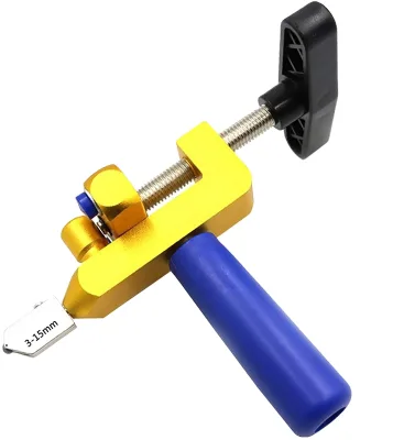 Portable 2 in 1 Glass Tile Cutter Glass Breaking Pliers and Tungsten Steel Tile Cutter, Mirror Tile Glass Cutter