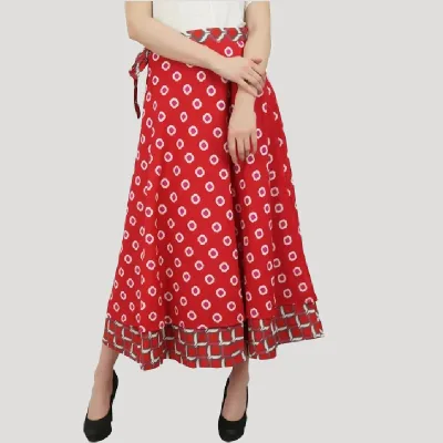 Wholesale Clothing Garment Manufacturer One Size Fits All Beach Wear Printed Multi-layer Reversible Wrap Around Skirt