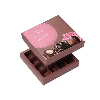 16-Cell Custom Chocolate Gift Box Luxury Eco-Friendly Packaging Food-Grade for Boutique Candy & Desserts