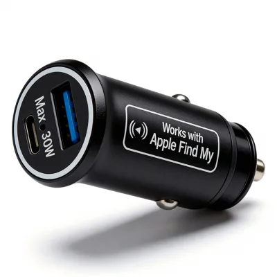 New Car Cigarette Lighter Style Smart Tracker MFI Certification for IOS Android Dual System Car Portable Locator Tracking