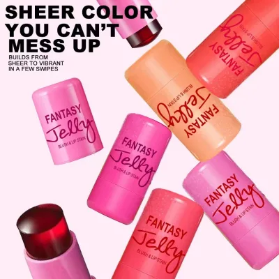 Hot Sale Nourishing Moisturizing Lasting Matte Rouge Lipstick Cheek Blusher Stick Cosmetic Cream Jelly Cheek Beauty Makeup