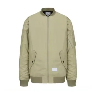 Mens Bomber Jacket Grey Color Satin Bomber Men's Jackets Men High Quality Windproof Winter Jacket