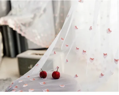 Factory Supply Fancy Blackout Embroider Sheer Window Curtain for Livign Room