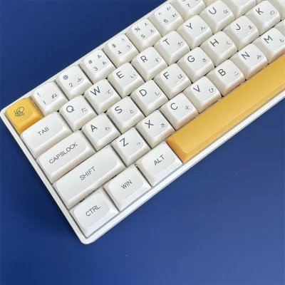 Honey and Milk 140 Keys Japanese Minimalist White Key Cap XDA Profile PBT Dye Subbed Keycaps