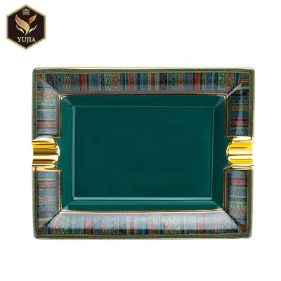 Guangzhou YuJia Elegant  Ceramic  Cigar Ashtray for Two Cigars