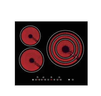 Kitchen Appliances China Supplier Products 3 Burners Ceramic Hob With Built-in Ceramic Glass