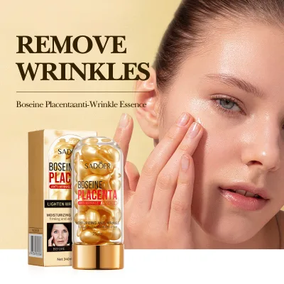 Placenta Capsule Essence Compact Anti Wrinkle and Moisture Replenishing Moisturizing Facial Essence