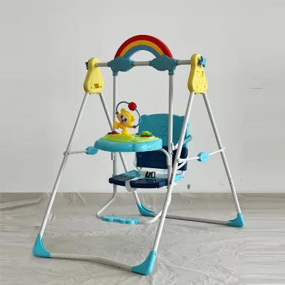Indoor Outdoor Baby Swing Set Metal Toddler Swing Play for Backyard