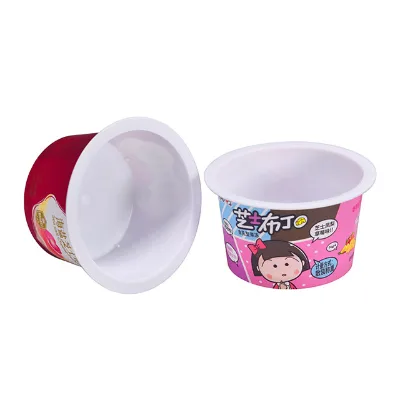 Disposable Durable Custom logo Printing Round Plastic Jam Containers Yogurt Pot pp Pudding Cup