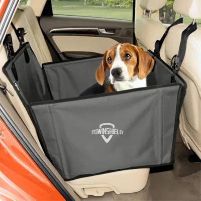 Reinforced Car Seat for Small and Medium Dogs with 4 Attachment Straps Extra Stable Dog Car Seat