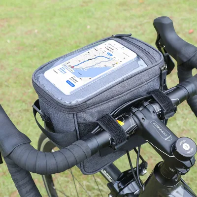 Large Nylon Bicycle Front Storage Pouch with Shoulder Strap Scooter Bike Handlebar Bag B021C Model