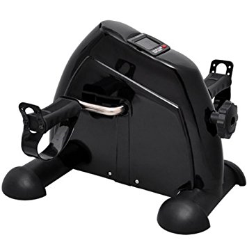 Mini Pedal Exerciser Cycle Bike Leg Arm Desk Gym Home LCD Display Fitness Exerciser